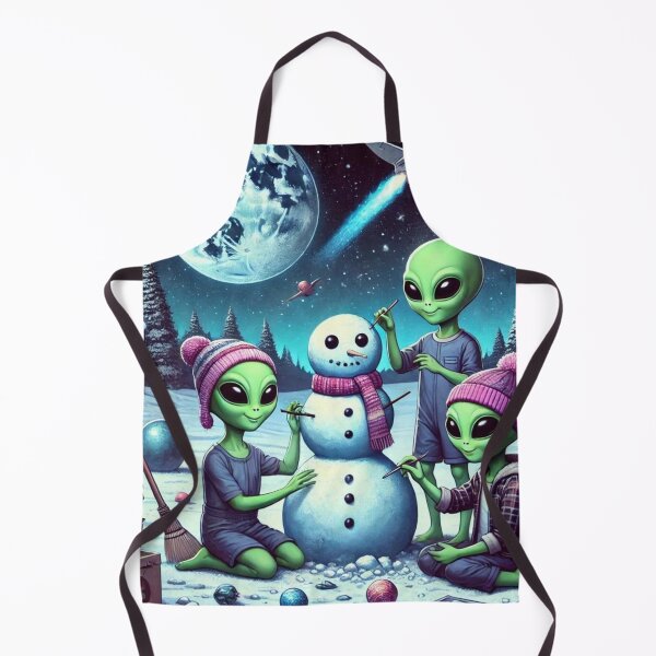 Item preview, Alien Kids Who Build Snowman designed and sold by Dogandesighn.