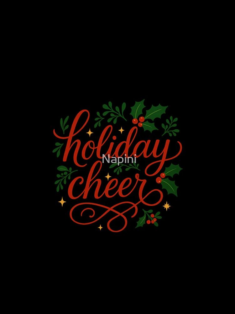 Thumbnail 4 of 4, iPhone Case, Holiday Cheer Hand-Lettered Script designed and sold by Napini.