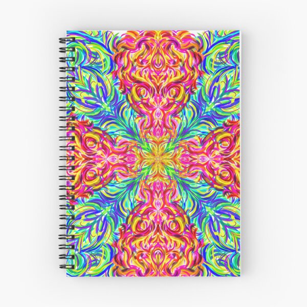 Item preview, Psychedelic Four-Lobe Mandala – Explosive Fluid Color Art designed and sold by Keltoi-art.