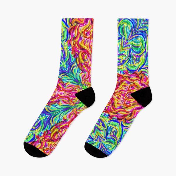 Item preview, Psychedelic Four-Lobe Mandala – Explosive Fluid Color Art designed and sold by Keltoi-art.