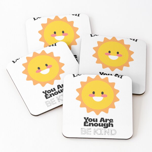 Aperçu de l'œuvre Citation positive du soleil – Aime-toi « Citation positive du soleil – Aime-toi, sois bienveillant, tu es assez » créée et vendue par Artiste_Design Shop.