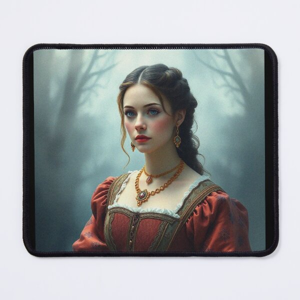 Item preview, Tudor Era Courtier woman in a beautiful period dress portrait art designed and sold by Vintage Designs +.