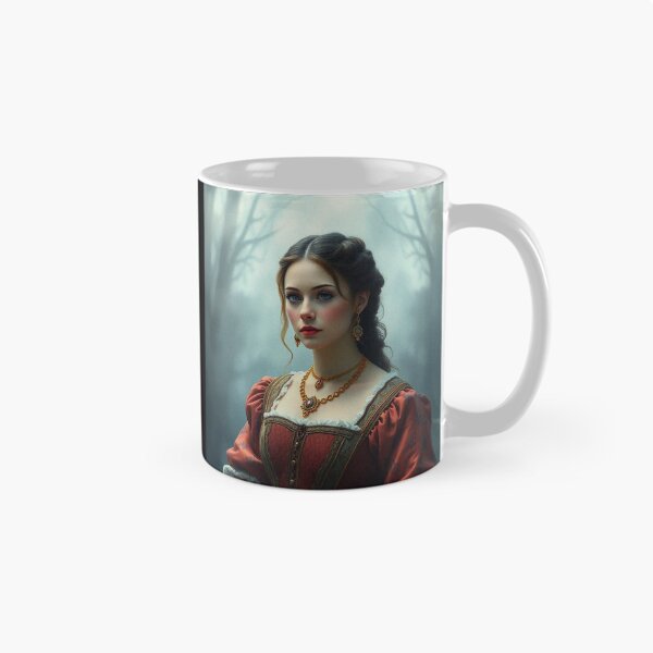 Item preview, Tudor Era Courtier woman in a beautiful period dress portrait art designed and sold by Vintage Designs +.