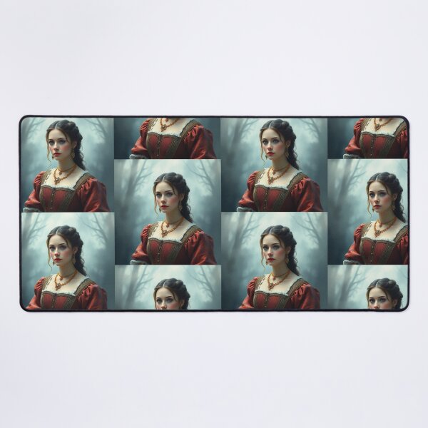 Item preview, Tudor Era Courtier woman in a beautiful period dress portrait art designed and sold by Vintage Designs +.