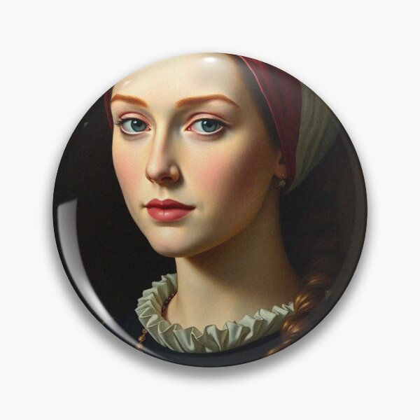 Item preview, Tudor Era Courtier woman in a beautiful period dress portrait art designed and sold by Vintage Designs +.