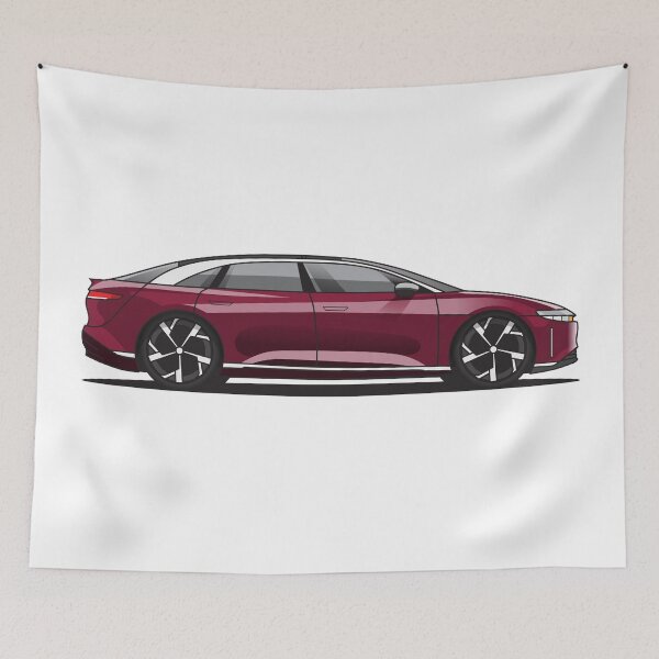 Item preview, Red Electric Car Illustration designed and sold by blackdogshop.