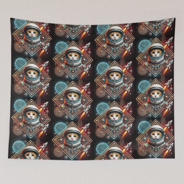 Item preview, 	"Astronaut Cat in a Galactic Dreamscape" designed and sold by Dogandesighn.