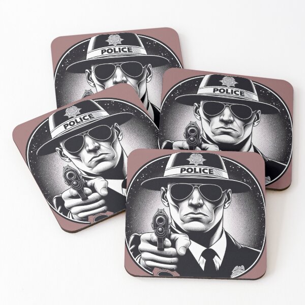 Item preview, Police Officer," "Comic Art," "Law Enforcement," and "Badge Design." designed and sold by thechoice1.