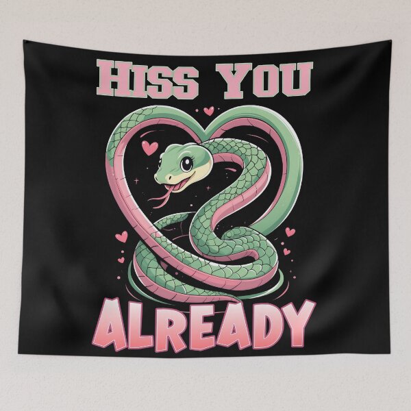 Item preview, Hiss You Already – Cute Pastel Snake Love Design designed and sold by LaLi-Designs.