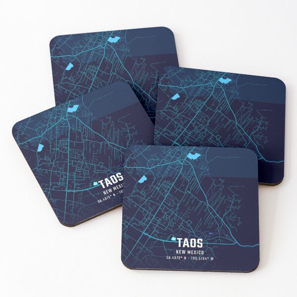 Item preview, Taos Midnight City Map designed and sold by HomeLivingCo.