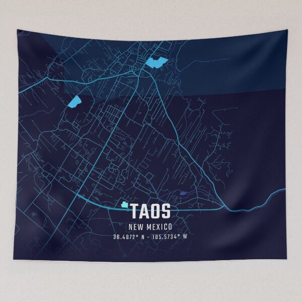 Item preview, Taos Midnight City Map designed and sold by HomeLivingCo.