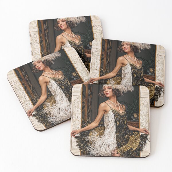 Item preview, Gilded Jazz Age: Flapper Glamour in Monochrome and Gold designed and sold by ForeverPrintsOK.