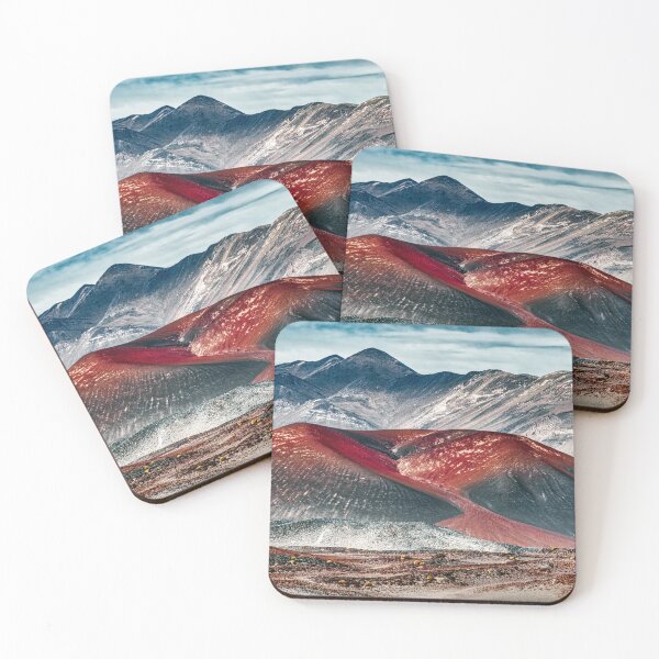 Item preview, Condor Volcano, Catamarca – Dramatic Red & Black Volcanic Landscape designed and sold by Keltoi-art.