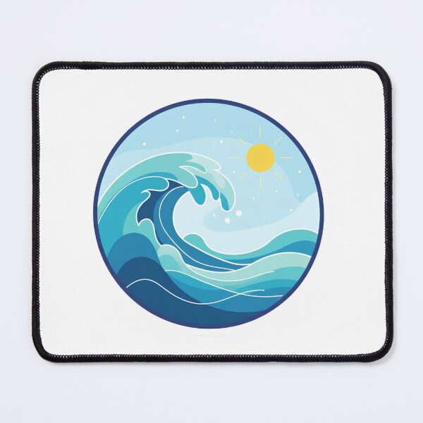 Item preview, Abstract Fluid Ocean Wave Art | Minimalist Water Element Design | Serene Blue Aesthetic Sticker | Bohemian Nature Graphic designed and sold by SergioMiklos.