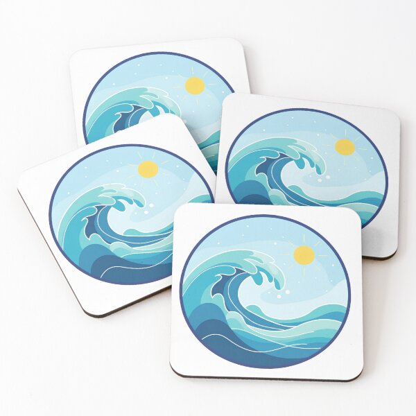 Item preview, Abstract Fluid Ocean Wave Art | Minimalist Water Element Design | Serene Blue Aesthetic Sticker | Bohemian Nature Graphic designed and sold by SergioMiklos.