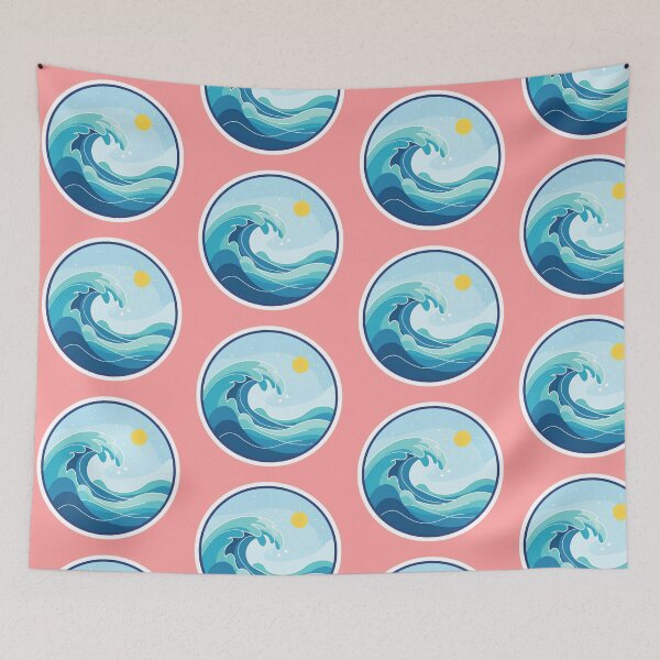 Item preview, Abstract Fluid Ocean Wave Art | Minimalist Water Element Design | Serene Blue Aesthetic Sticker | Bohemian Nature Graphic designed and sold by SergioMiklos.