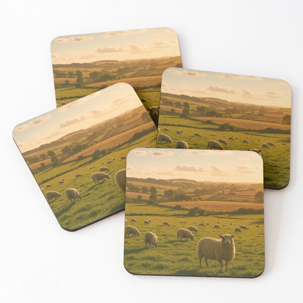 Item preview, Campos dourados com ovelhas ao entardecer   designed and sold by Leonornature.