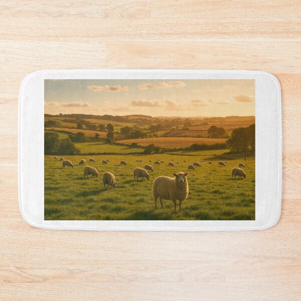 Item preview, Campos dourados com ovelhas ao entardecer   designed and sold by Leonornature.
