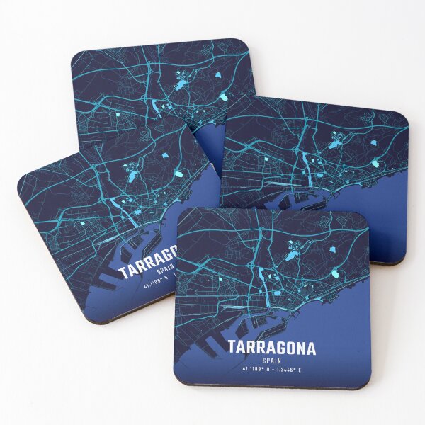 Item preview, Tarragona Midnight City Map designed and sold by HomeLivingCo.
