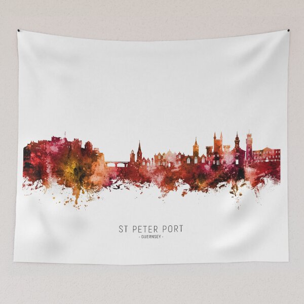 Item preview, St Peter Port Guernsey Channel Islands Skyline designed and sold by ArtPrints.