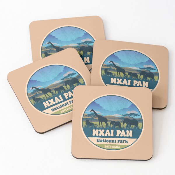 Item preview, Nxai Pan National Park Botswana Safari Adventure Art designed and sold by CynthiaGraphics.