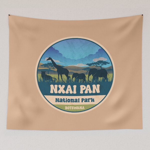 Item preview, Nxai Pan National Park Botswana Safari Adventure Art designed and sold by CynthiaGraphics.
