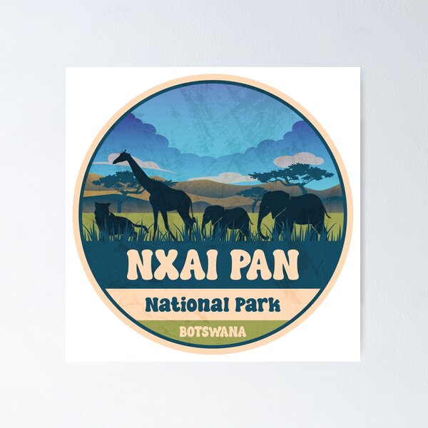 Item preview, Nxai Pan National Park Botswana Safari Adventure Art designed and sold by CynthiaGraphics.