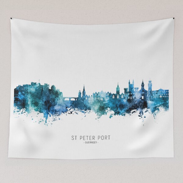 Item preview, St Peter Port Guernsey Channel Islands Skyline designed and sold by ArtPrints.