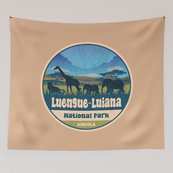 Item preview, Luengue Luiana National Park Angola Safari Adventure Art designed and sold by CynthiaGraphics.