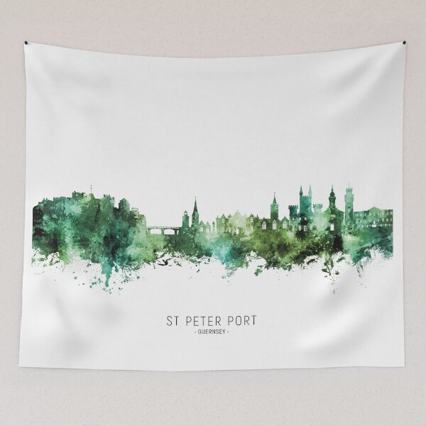 Item preview, St Peter Port Guernsey Channel Islands Skyline designed and sold by ArtPrints.