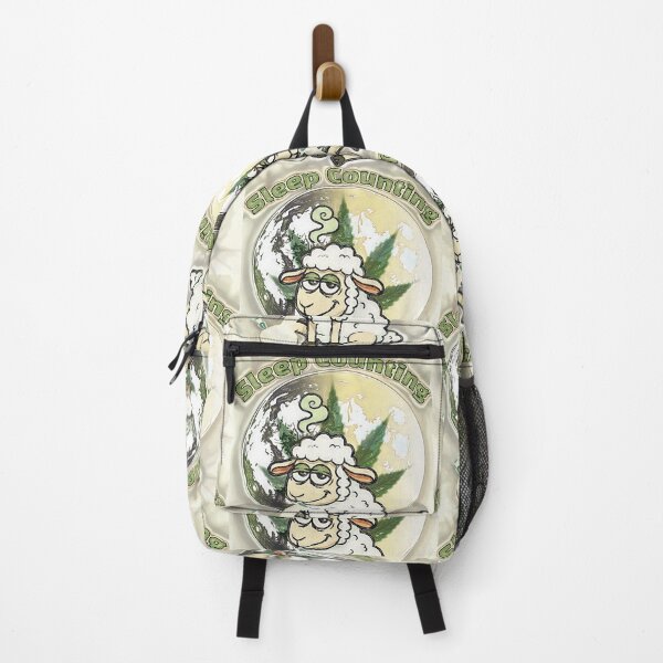 Item preview, Sleep Counting Sheep with Bong - Cannabis Stoner Art designed and sold by Hen-C-Art.