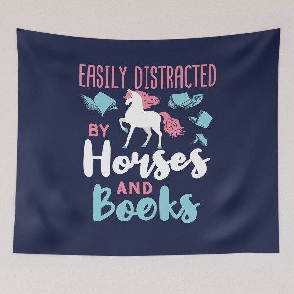 Item preview, Easily Distracted by Horses and Books designed and sold by jaygo.