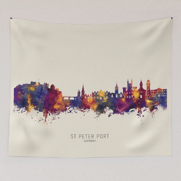 Item preview, St Peter Port Guernsey Channel Islands Skyline designed and sold by ArtPrints.