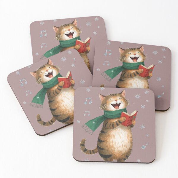 Item preview, Caroling Cat of Joy – Cottagecore Christmas Melody designed and sold by Deezyned.