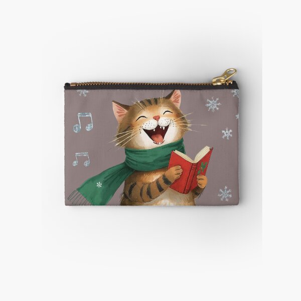 Artikelvorschau, Weihnachtslied „Caroling Cat of Joy“ – Cottagecore-Weihnachtsmelodie entworfen und verkauft von Deezyned.