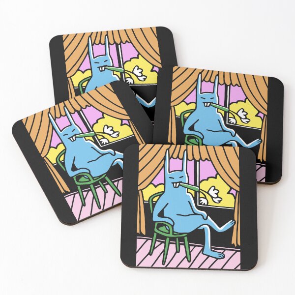 Item preview, Blue Rabbit with a Carrot Cigarette designed and sold by Helenahel.