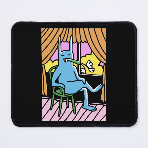 Item preview, Blue Rabbit with a Carrot Cigarette designed and sold by Helenahel.