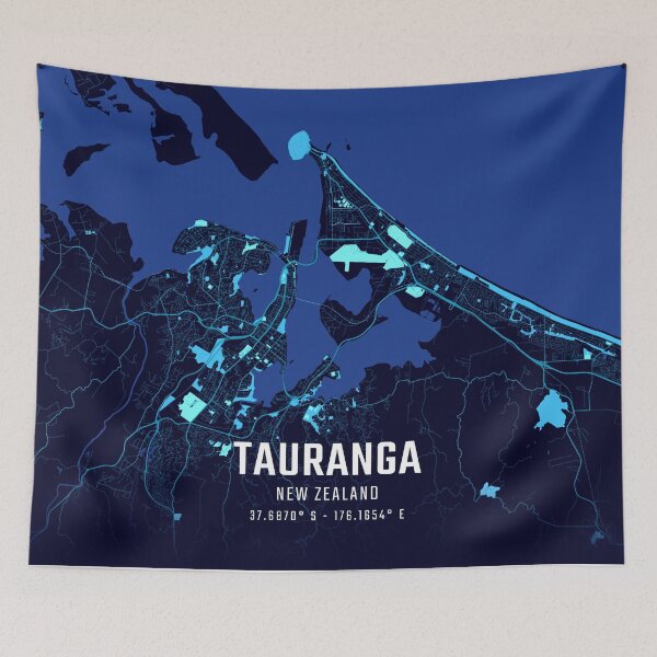 Item preview, Tauranga Midnight City Map designed and sold by HomeLivingCo.