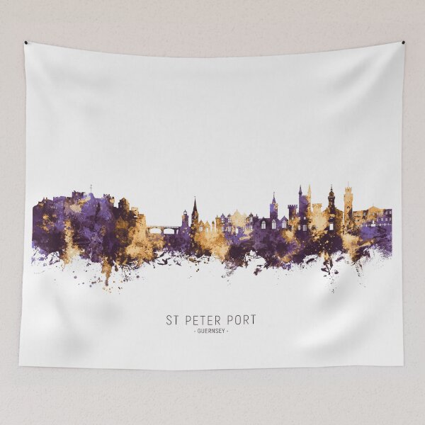 Item preview, St Peter Port Guernsey Channel Islands Skyline designed and sold by ArtPrints.