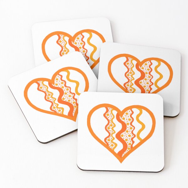 Item preview, Abstract Orange Heart designed and sold by Pandaerable.