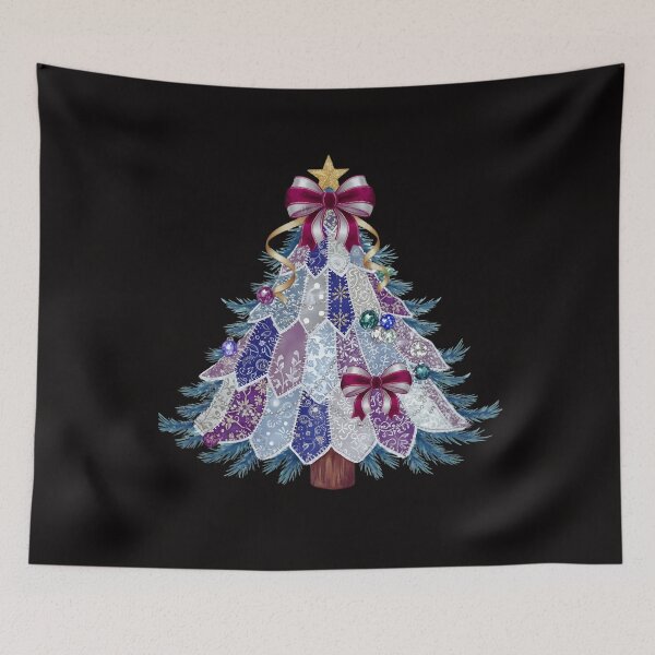 Item preview, Christmas Patchwork, Christmas Tree Patchwork, Christmas Tree, Christmas, Preppy Christmas Tree designed and sold by DesignDenDo ⭐⭐⭐⭐⭐.
