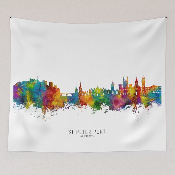 Item preview, St Peter Port Guernsey Channel Islands Skyline designed and sold by ArtPrints.
