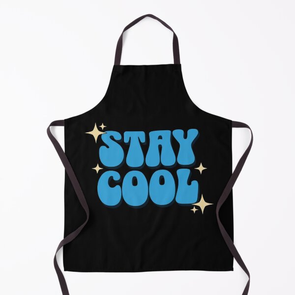 Item preview, Stay Cool Retro Typography – Bold Blue Motivational Quote with Sparkles on Dark Background designed and sold by Bright Nest Studio.