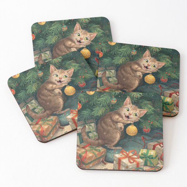 Item preview, Christmas Cat – Cottagecore Holiday Joy designed and sold by Deezyned.