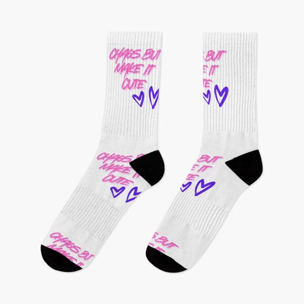 Item preview, Chaos But Make It Cute pink Quote designed and sold by SloganSauce.
