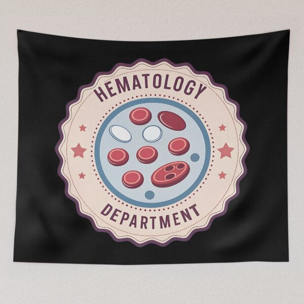 Item preview, Vintage Hematology Department Badge  – Minimal Blood Smear Illustration for Lab Techs & Med Students designed and sold by VividOrganica.