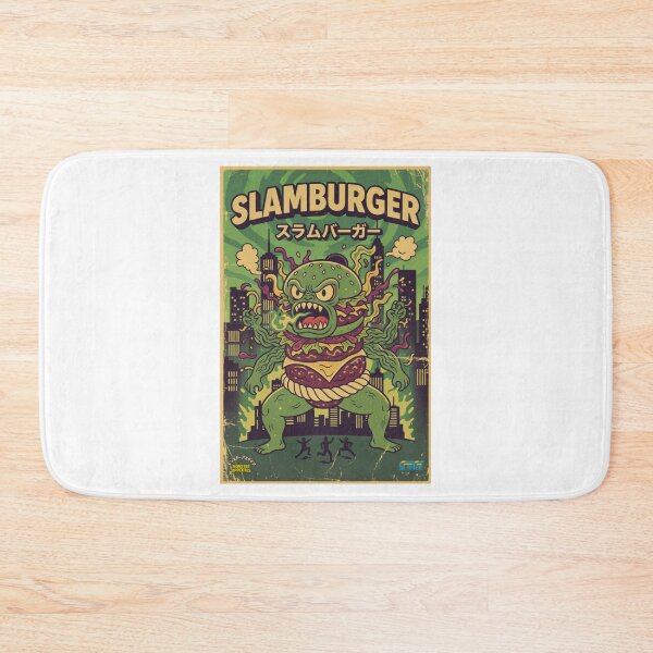 Item preview, Slamburger Kaiju Attack – Green Vintage Comic Style designed and sold by SlanTee.