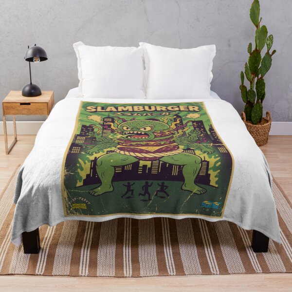 Item preview, Slamburger Kaiju Attack – Green Vintage Comic Style designed and sold by SlanTee.