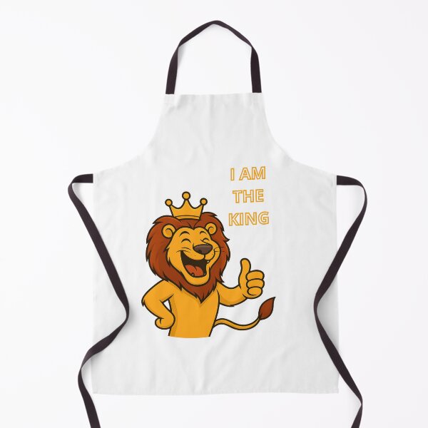 Item preview, I Am The King Lion Cartoon – Funny Crown Lion Mascot Design designed and sold by UmniTok.