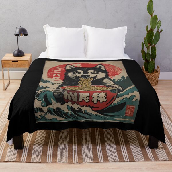 Item preview, Ukiyo-e Style Husky Dog Ramen Wave Art designed and sold by k3rstman1.